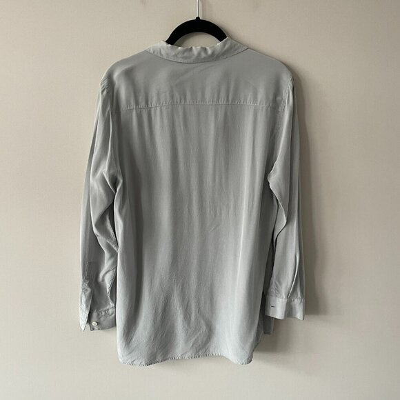 Vintage Ann Wayburn Long Sleeve Side Slit Casual Button Down Shirt Gray Small - Picture 3 of 8